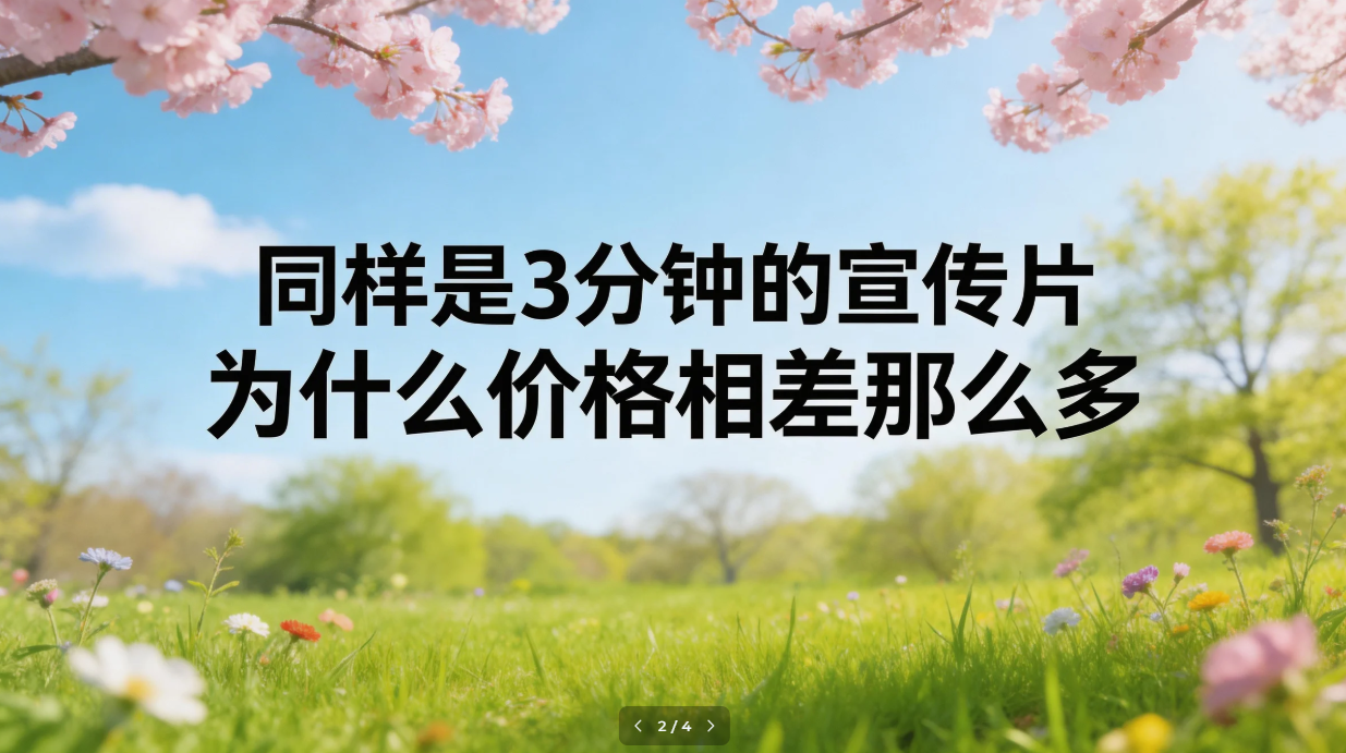 ​同样是3分钟的宣传片，为什么价格相差那么多